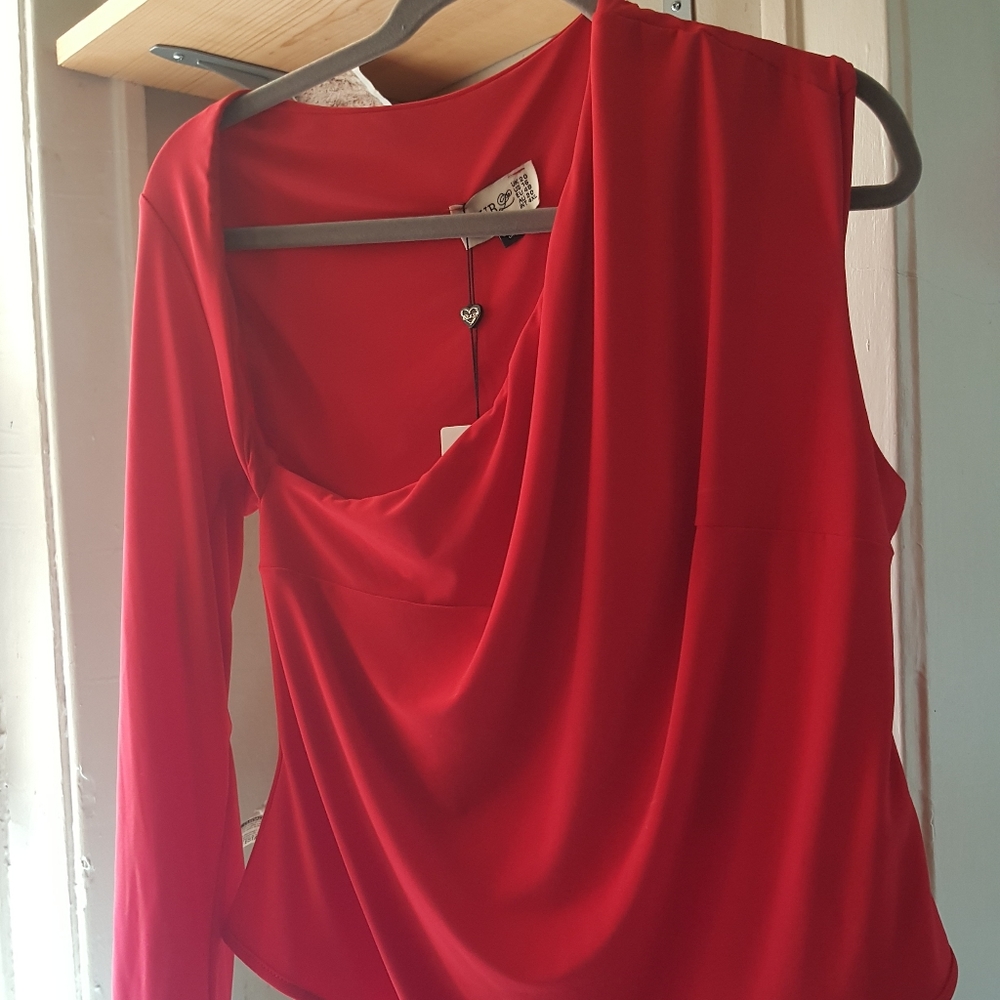 Club London Red Asymetrical Bodysuit